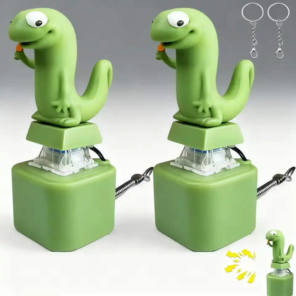 🔥 Funny Croaking Lizard Keychain With LED Light